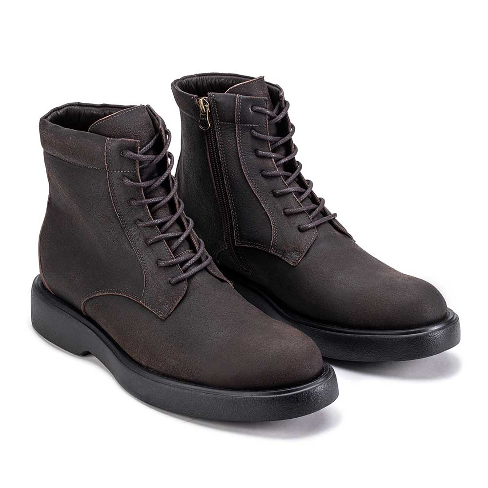 Bota Masculina Casual Fascar Lite Marrom Em Couro