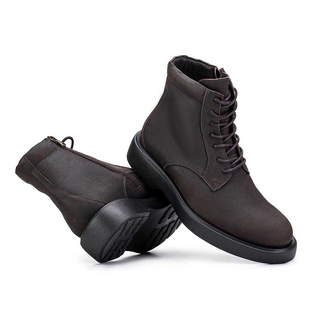 Bota Masculina Casual Fascar Lite Marrom Em Couro