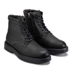 Bota Masculina Casual Fascar Lite Cinza Em Couro