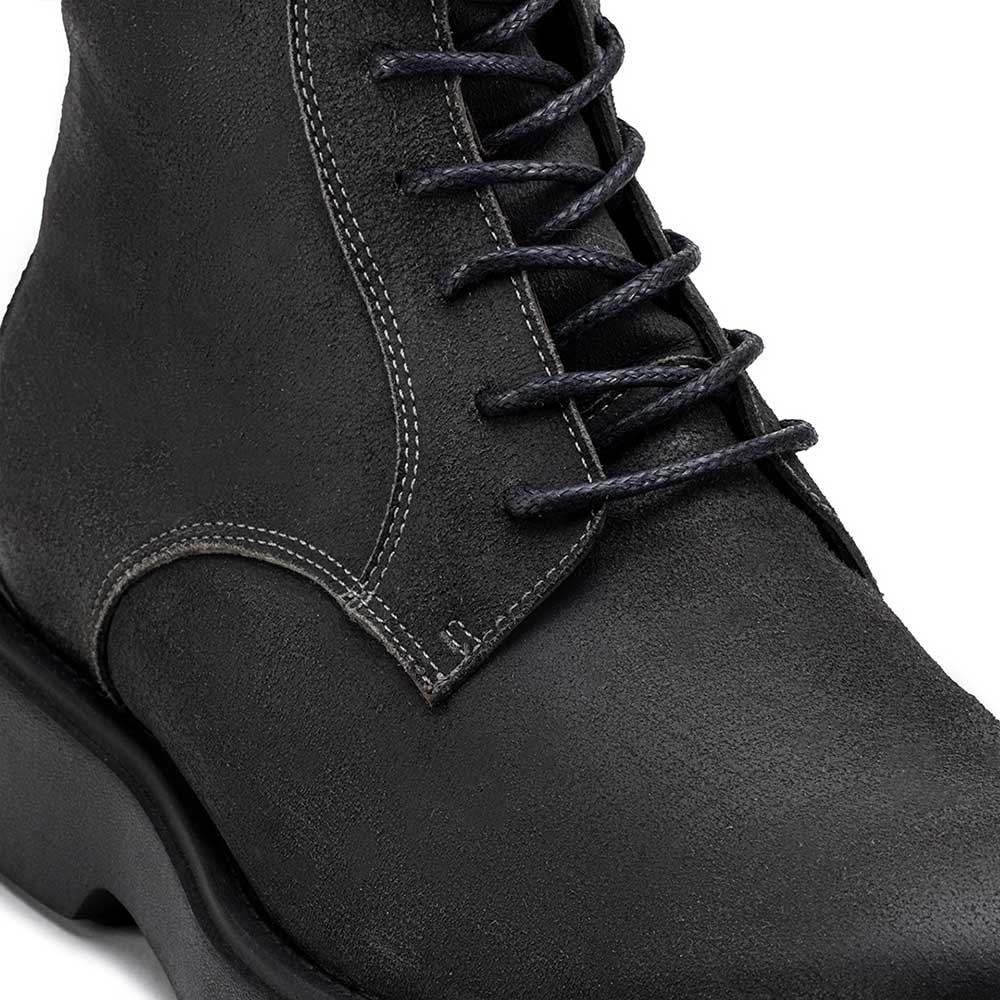 Bota Masculina Casual Fascar Lite Cinza Em Couro