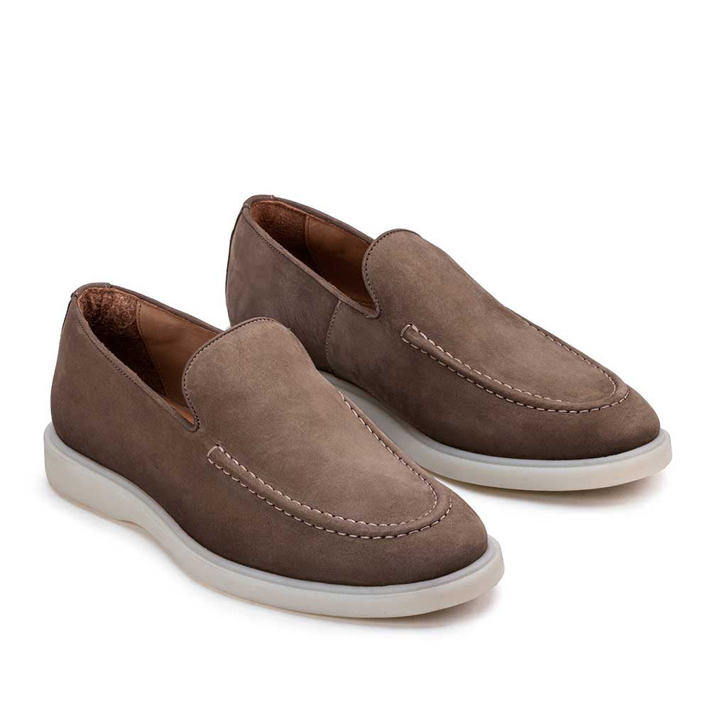 Mocassim Masculino Casual Fascar Sagres Bege Em Couro