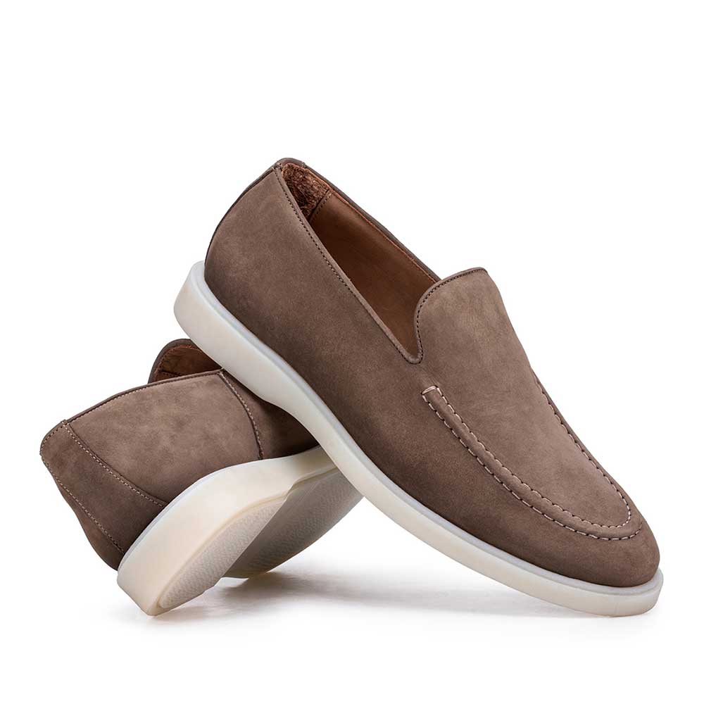 Mocassim Masculino Casual Fascar Sagres Bege Em Couro