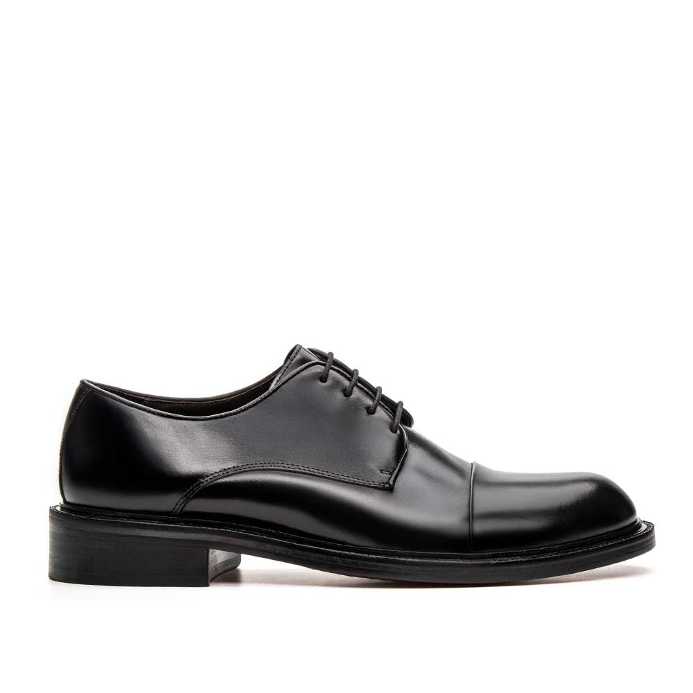 Sapato Masculino Social Fascar Derby Preto em Couro