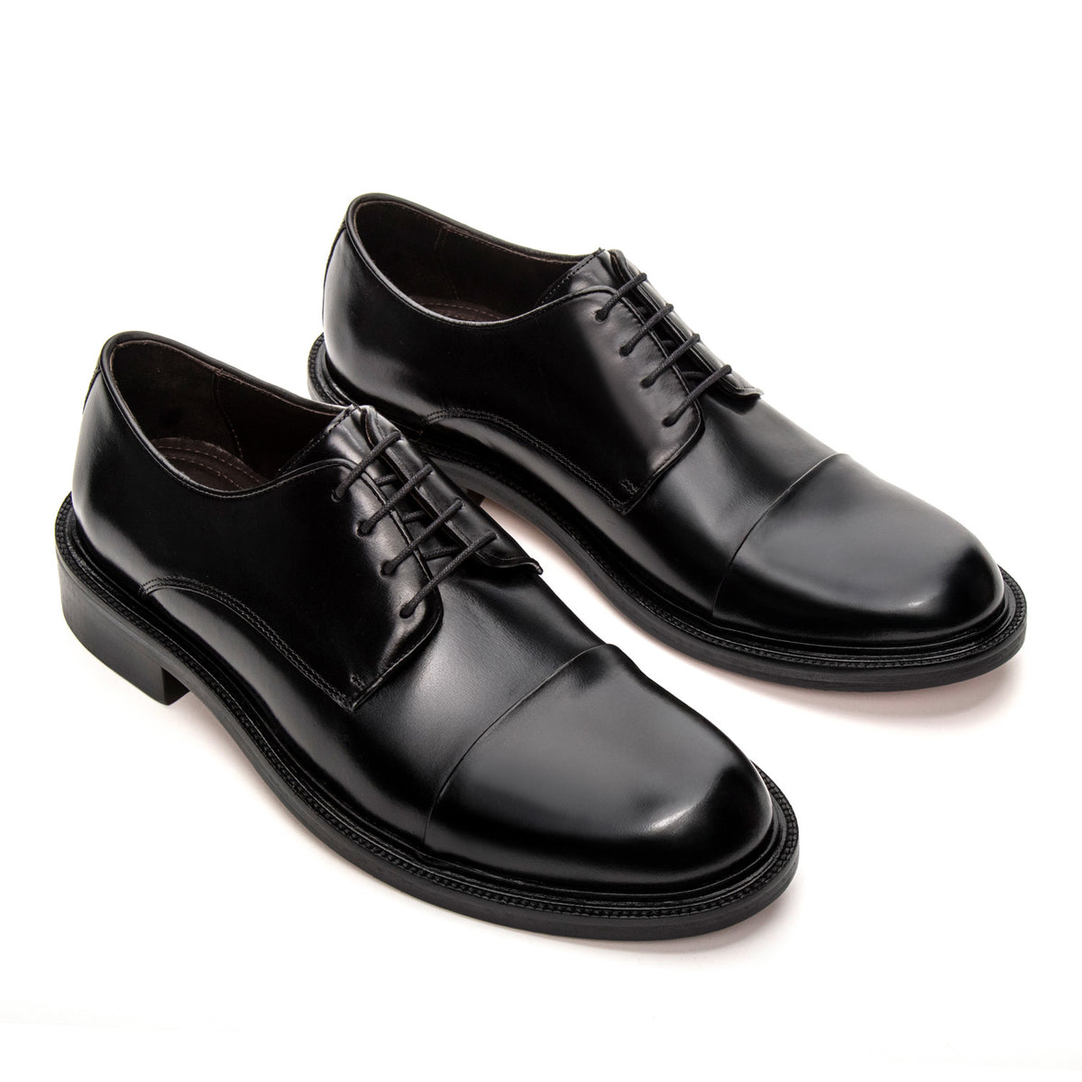 Sapato Masculino Social Fascar Derby Preto em Couro