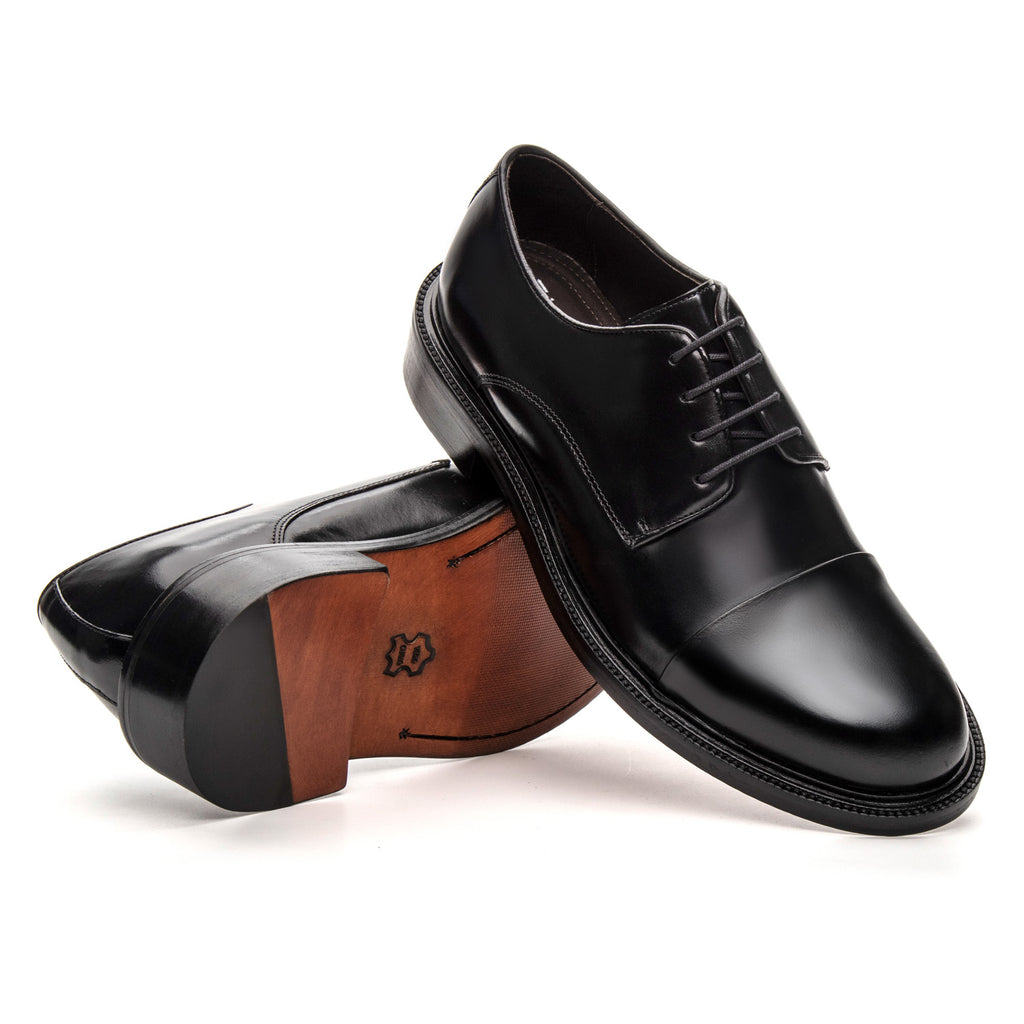 Sapato Masculino Social Fascar Derby Preto em Couro
