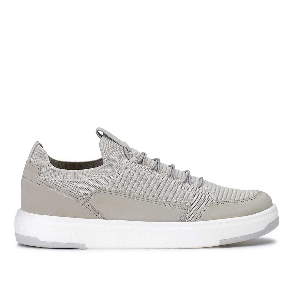 Tênis Masculino Casual Fascar Izi Cinza Em Knit