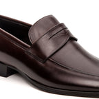 Mocassim Masculino Social Fascar Penny Loafer Marrom em Couro
