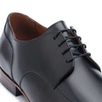 Sapato Masculino Social Derby Fascar Preto Em Couro