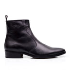 Bota Masculina Social Fascar Preta Em Couro