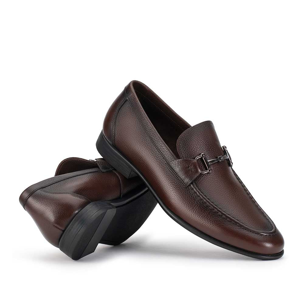 Mocassim Masculino Casual Fascar Marrom em Couro