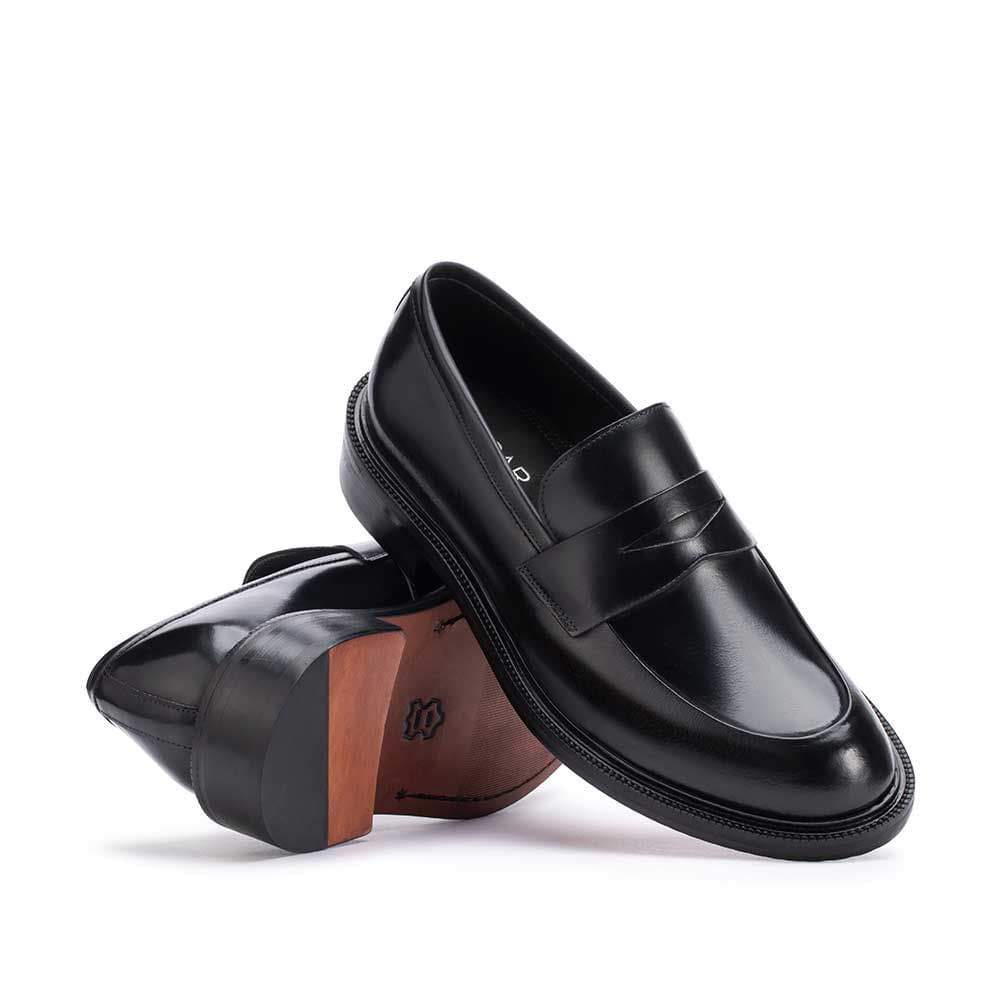 Mocassim Masculino Social Penny Loafer Fascar Preto em Couro