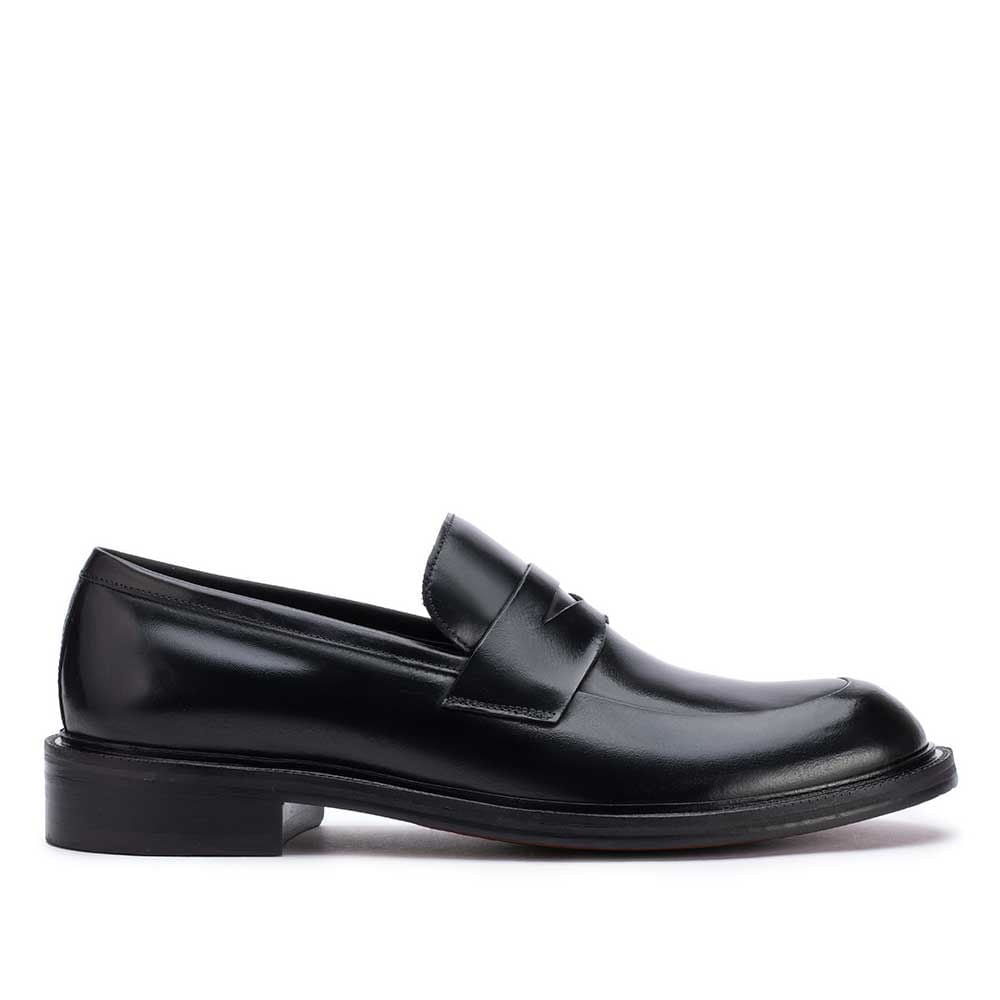 Mocassim Masculino Social Penny Loafer Fascar Preto em Couro