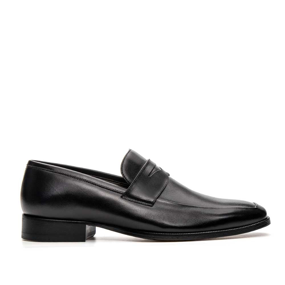Mocassim Masculino Social Fascar Penny Loafer Preto em Couro