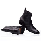 Bota Masculina Social Fascar Preta Em Couro