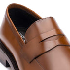 Mocassim Masculino Social Penny Loafer Fascar Marrom em Couro