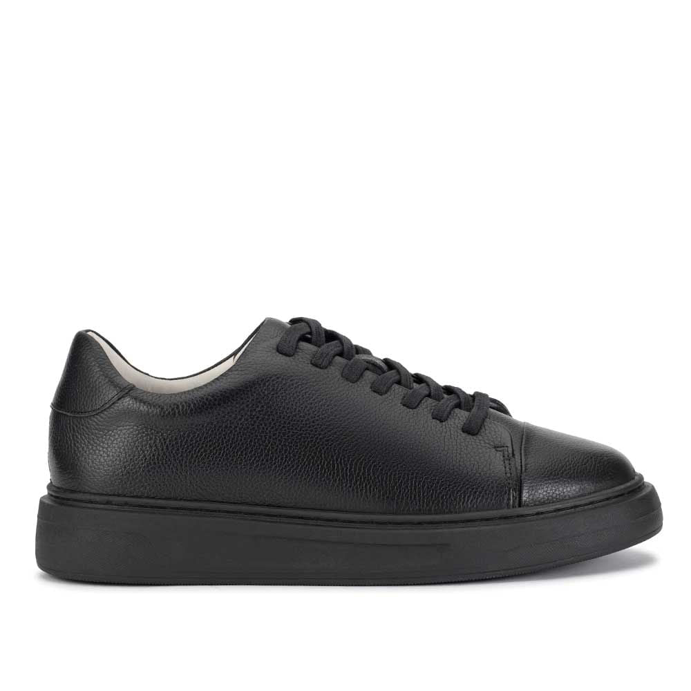 Tênis Masculino Casual Fascar Preto em Couro