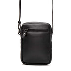 Bolsa Masculina Shoulder Bag Fascar Preta em Couro