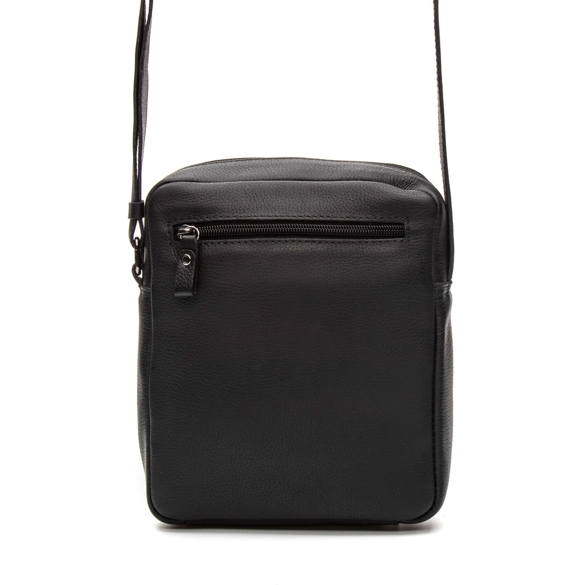 Bolsa Masculina Shoulder Bag Fascar Preta em Couro