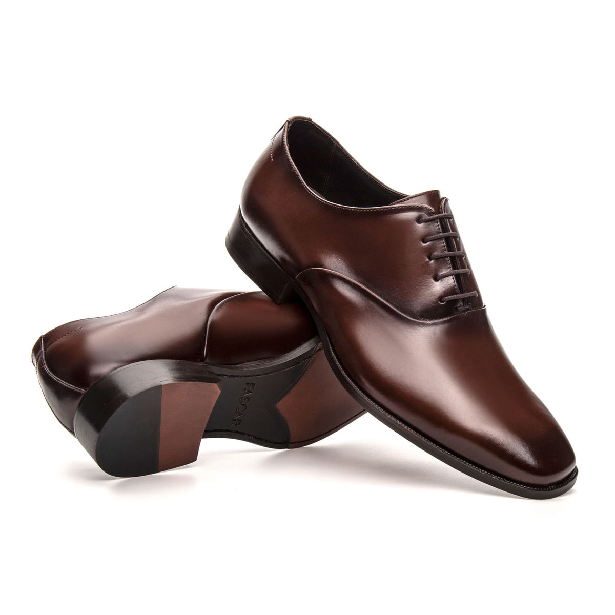 Sapato Masculino Social Fascar Oxford Marrom em Couro