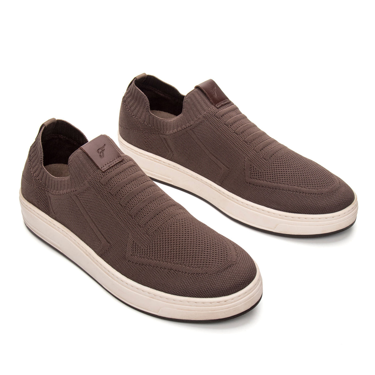Tênis Casual Masculino Fascar IZI Marrom em Knit