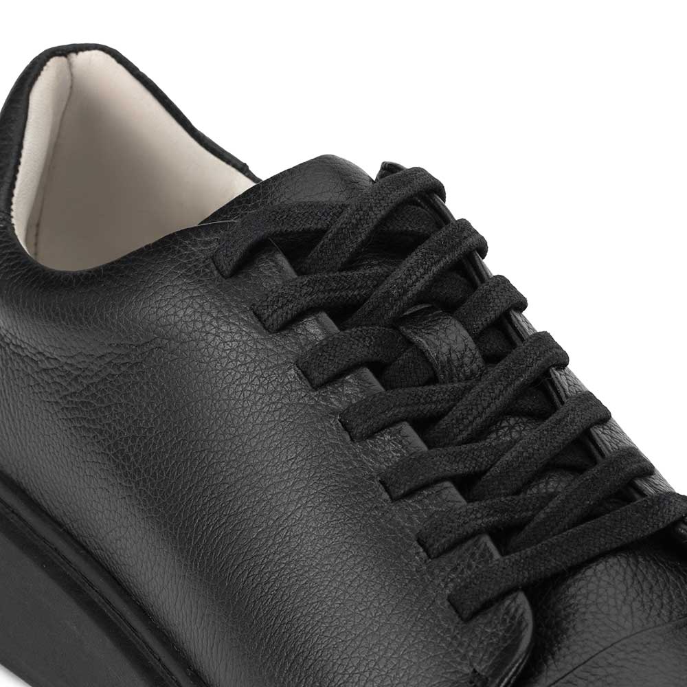 Tênis Masculino Casual Fascar Preto em Couro