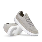 Tênis Masculino Casual Fascar Izi Cinza Em Knit