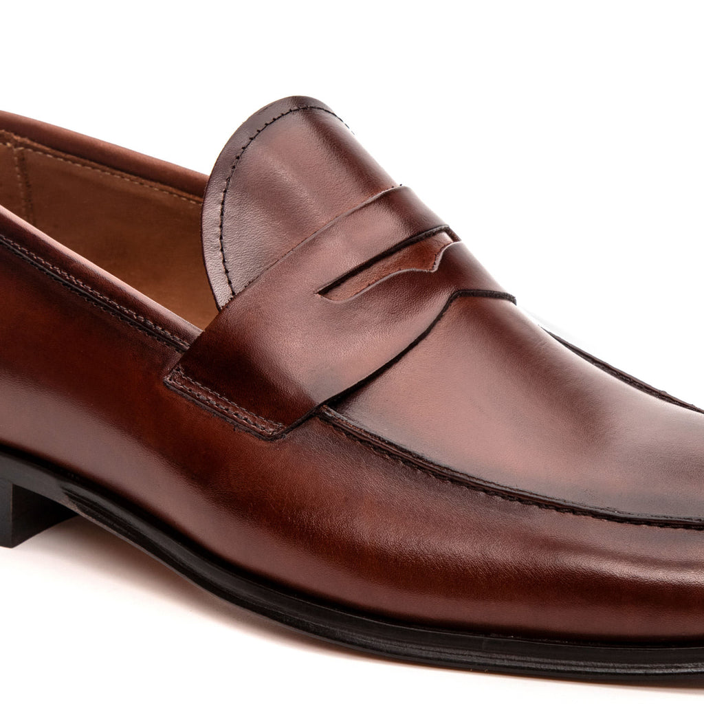 Mocassim Masculino Social Fascar Penny Loafer Marrom em Couro