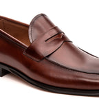 Mocassim Masculino Social Fascar Penny Loafer Marrom em Couro