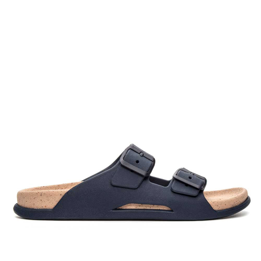 Chinelo Masculino Fascar com Tiras Ajustáveis Azul-Marinho em Borracha