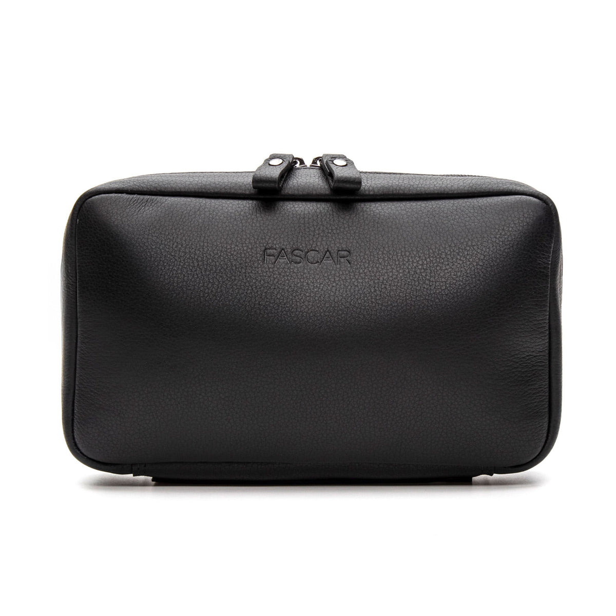 Estojo Organizador Masculino Multifuncional Fascar Preto em Couro