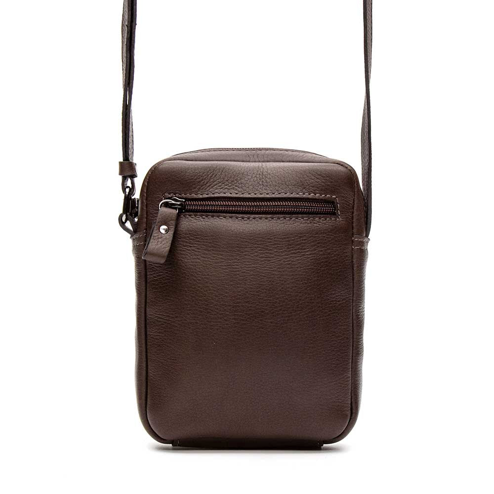 Bolsa Masculina Shoulder Bag Fascar Marrom em Couro