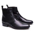 Bota Masculina Social Fascar Preta Em Couro