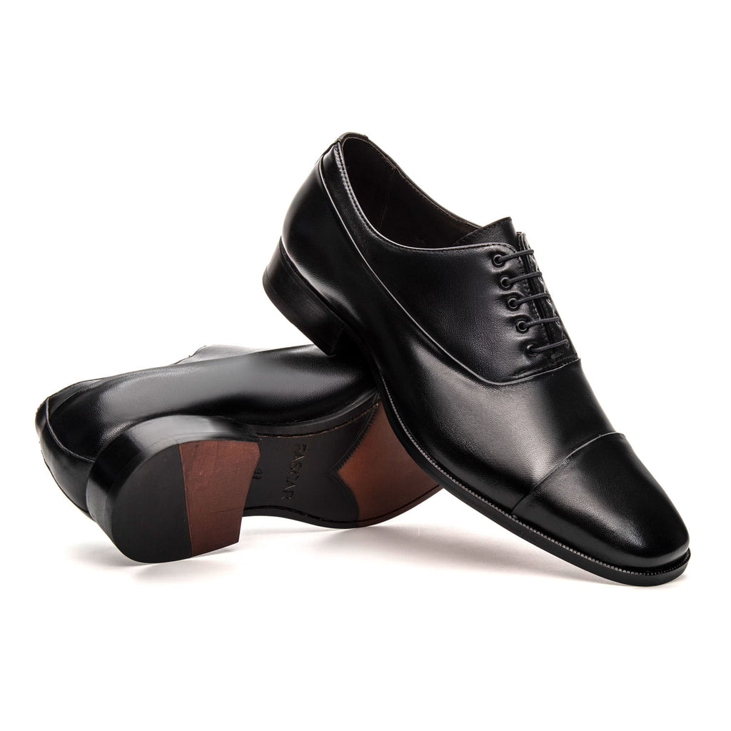 Sapato Masculino Social Fascar Oxford Preto em Couro