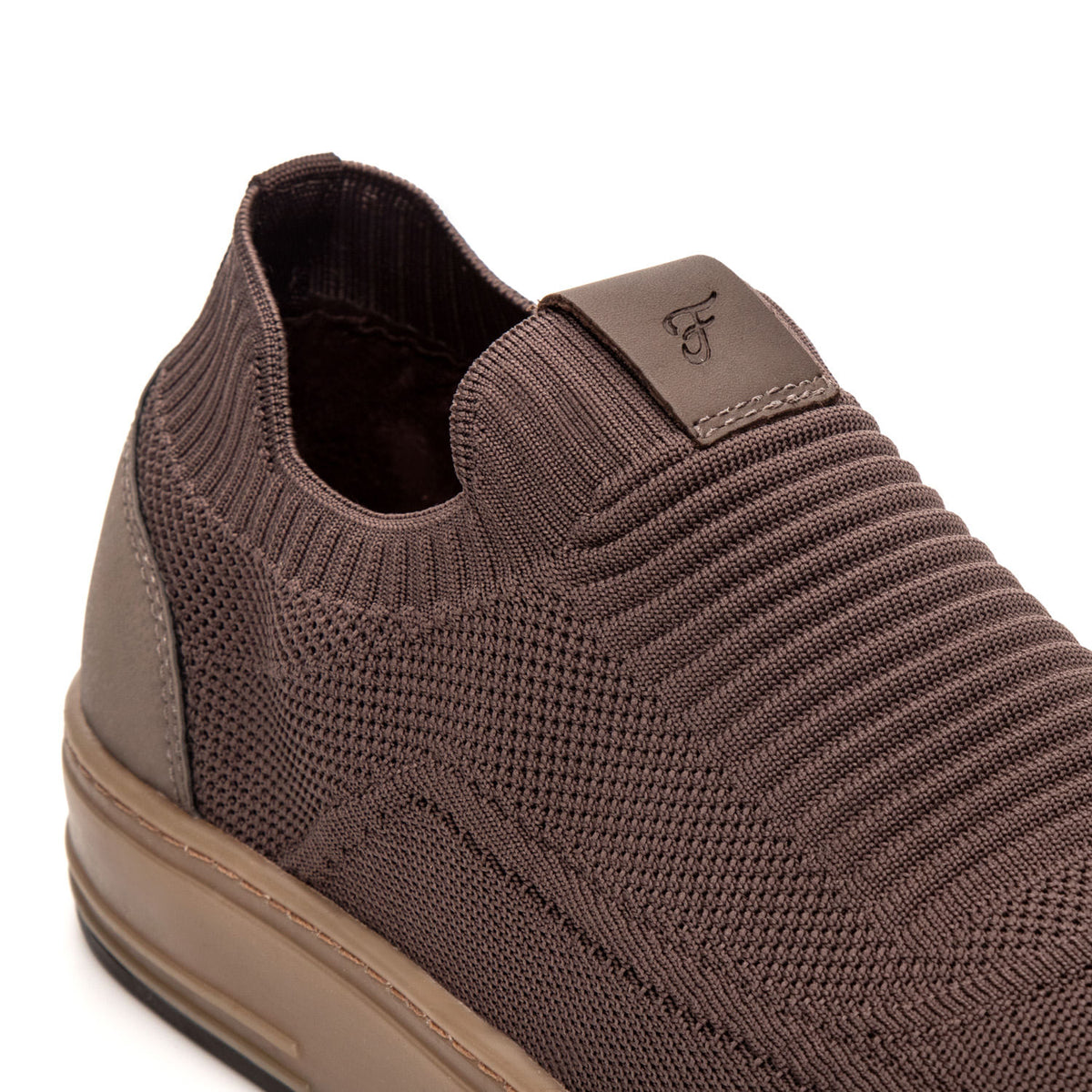 Tênis Casual Masculino Fascar IZI Marrom em Knit