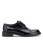 Sapato Masculino Social Derby com Brogue Fascar Preto em Couro