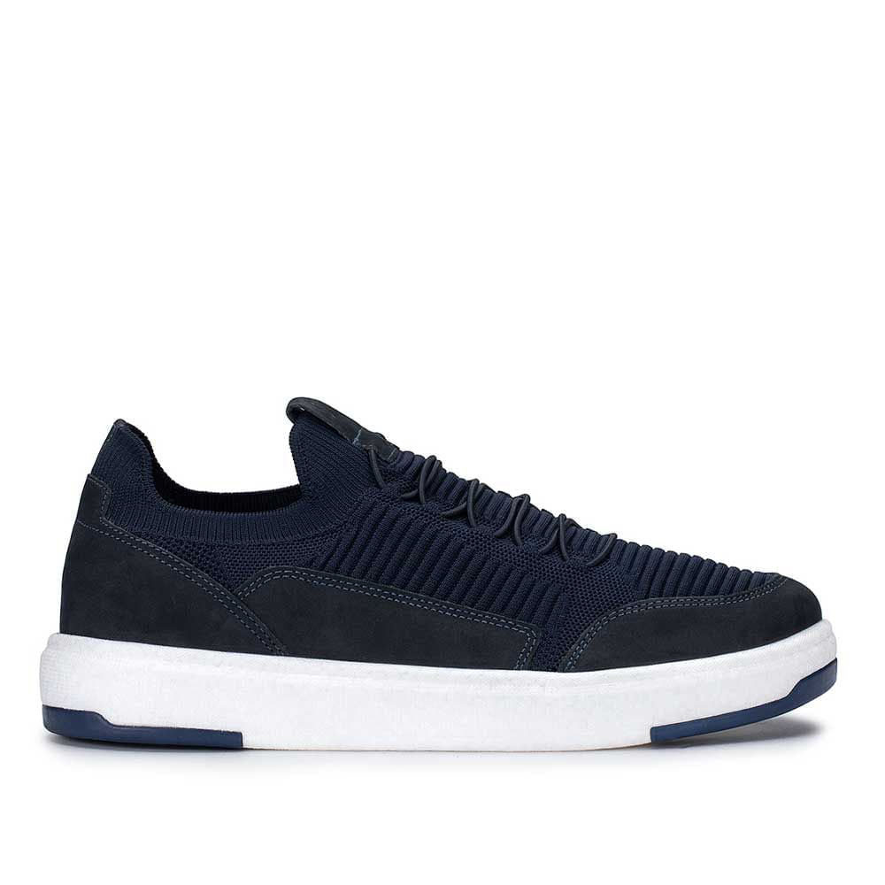 Tênis Masculino Casual Fascar Izi Azul-Marinho Em Knit