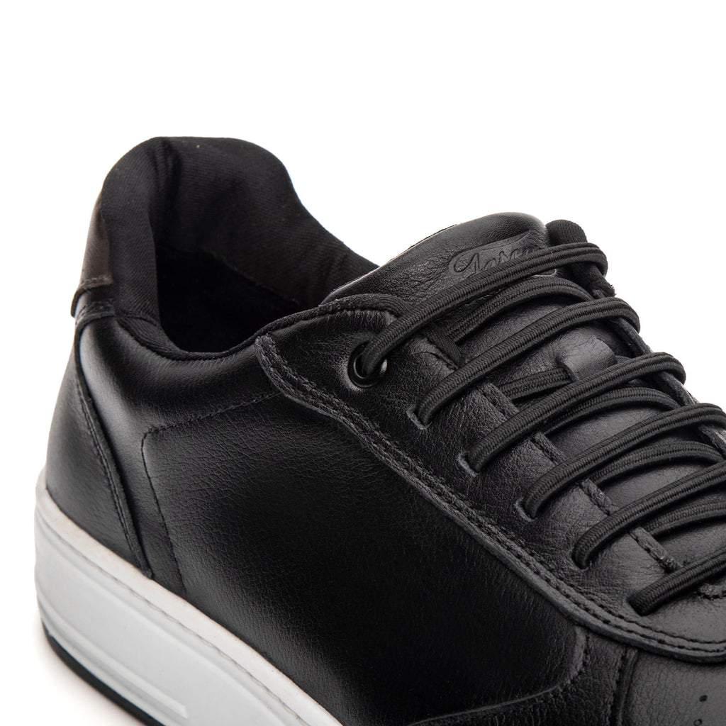 Tênis Casual Masculino Fascar IZI Preto em Couro