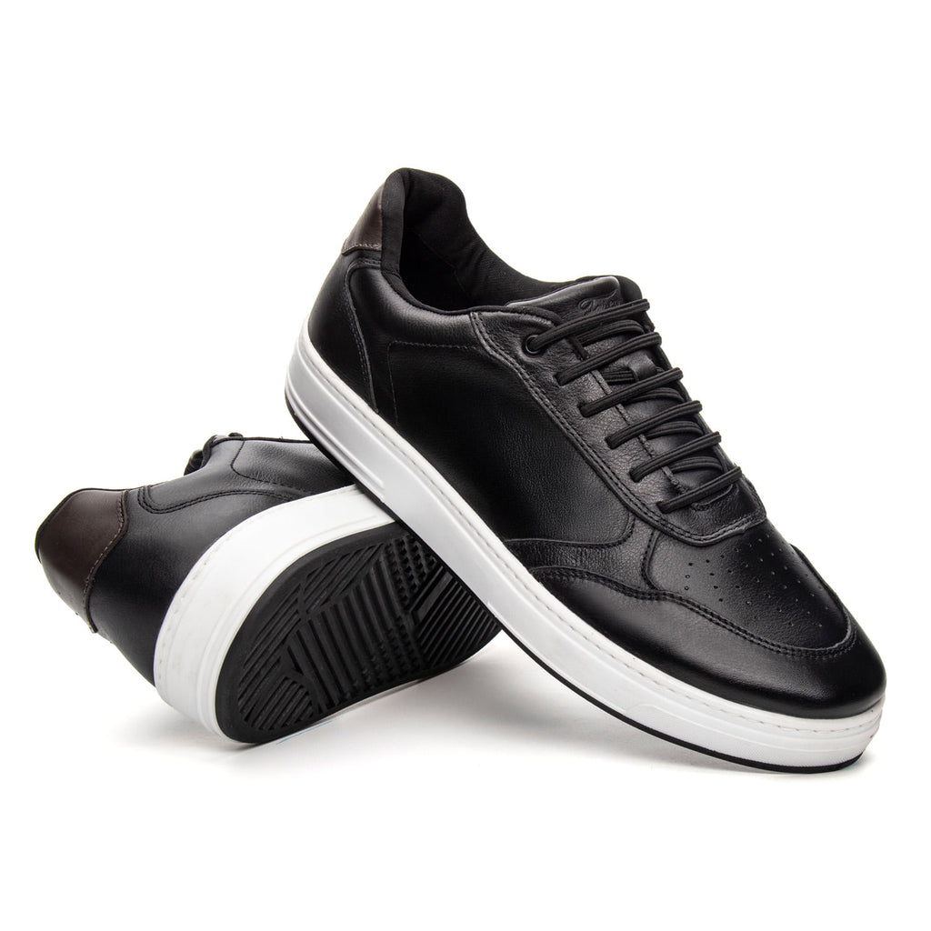 Tênis Casual Masculino Fascar IZI Preto em Couro