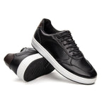 Tênis Casual Masculino Fascar IZI Preto em Couro