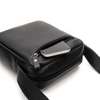 Bolsa Masculina Shoulder Bag Fascar Preta em Couro