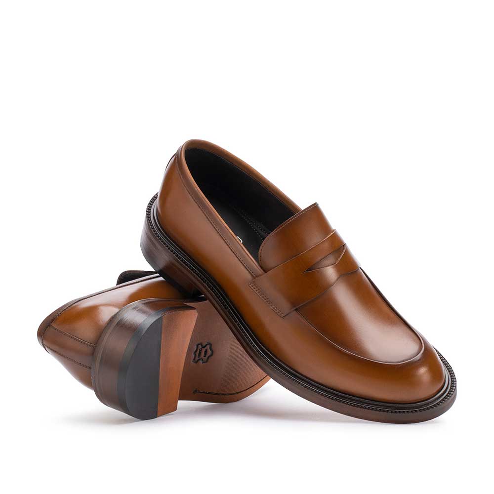 Mocassim Masculino Social Penny Loafer Fascar Marrom em Couro
