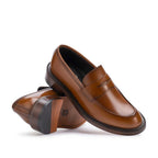 Mocassim Masculino Social Penny Loafer Fascar Marrom em Couro