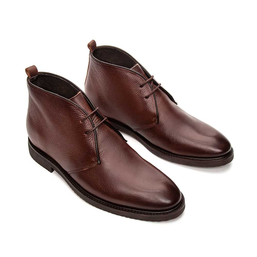 Bota Masculina Social Fascar Marrom em Couro