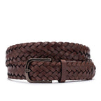 Cinto Masculino Casual Fascar Marrom em Couro