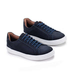 Sapatênis Masculino Casual Fascar Braga Azul-Marinho Em Couro