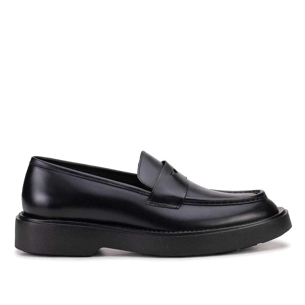 Mocassim Masculino Social Fascar LITE Penny Loafer Preto em Couro