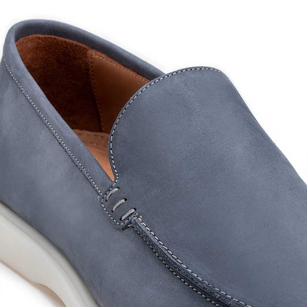 Mocassim Masculino Casual Fascar Sagres Azul Em Couro
