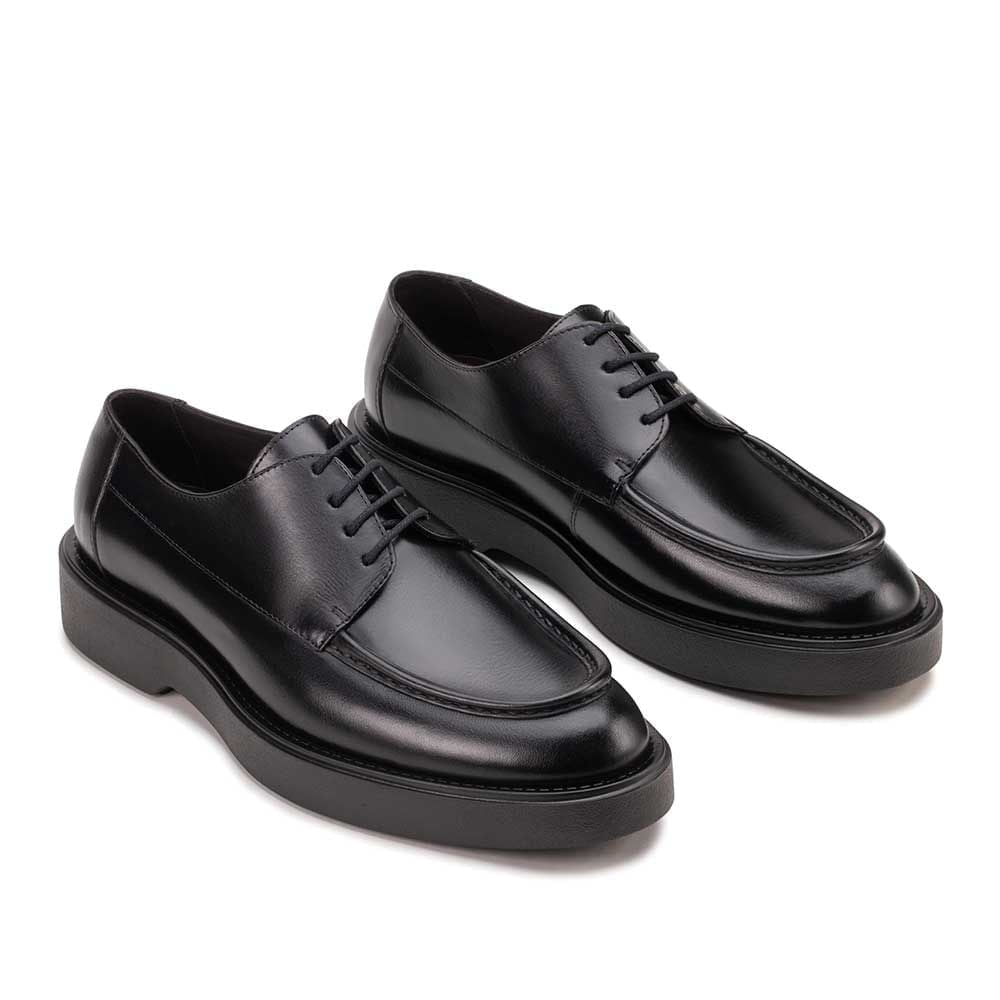 Sapato Masculino Social Fascar Derby LITE Preto em Couro