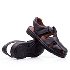 Sandália Masculina Fascar Lite Preta Em Couro