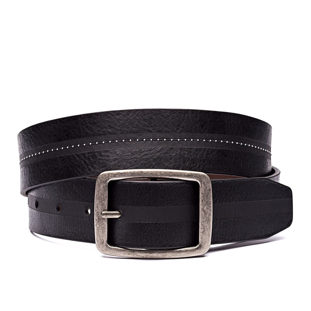 Cinto Masculino Casual Fascar Dupla Face Em Couro